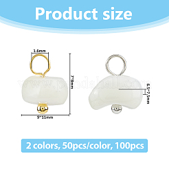 100Pcs 2 Colors Natural Trochus Shell Nuggets Charms&nbsp;PALLOY-FH00130