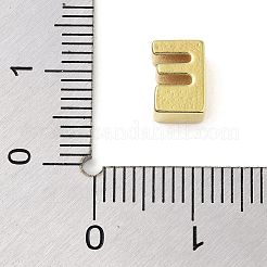304ステンレスペンダント  24KGP本金メッキ  文字e  8x5.5x4mm  穴：1.6mm&nbsp;STAS-S137-01G-E