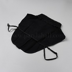 取り外し可能なポリエステルシャツレディースつけ襟  ネックライントリム DIY 衣服アクセサリー  ブラック  325x350x5mm&nbsp;AJEW-WH20054-050B