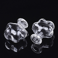 手作りの1穴吹きガラス地球儀カバー  ボトルペンダント作成用  スター  透明  22.5~23.5x20x12.5mm  穴：5.5mm  ボトル容量：2ml（0.06液量オンス）&nbsp;BLOW-T001-06