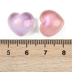 オペーク樹脂カボション  ハート  ミックスカラー  13x14.5x8.5~9mm&nbsp;CRES-A060-03