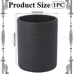 模造革ペンホルダー  コラム  ブラック  84x103mm  内径：71mm&nbsp;AJEW-WH20020-319A