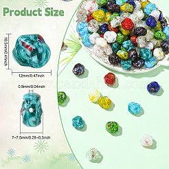 100Pcs 10 Colors Handmade Lampwork Beads&nbsp;LAMP-CJ0002-36