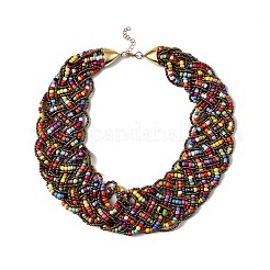 Glass Seed Bead Multi-strand Necklaces&nbsp;NJEW-H063-03G