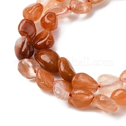 Natural Red Rabbit Fur Rutilated Quartz Beads Strands&nbsp;G-K395-A03-01