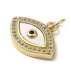 Brass Micro Pave Cubic Zirconia Pendants&nbsp;KK-Q808-21G