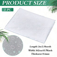 ハート柄ポリエステルメッシュ生地  服飾材料  DIYクラフト用品  ホワイト  1620x0.1mm  2m / pc&nbsp;DIY-WH0591-146A