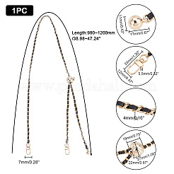 Braided Imitation Leather & Iron Chain Bag Handles&nbsp;AJEW-WH0312-97