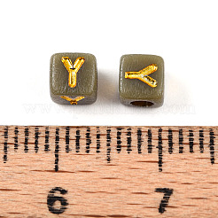 Plating Acrylic Beads&nbsp;OACR-N140-01G-Y