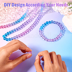2 Strands Baking Paint Transparent Glass Beads&nbsp;DGLA-TA0001-20E