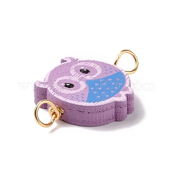 Spray Painted Wood Connector Charms&nbsp;PALLOY-JF01427-07