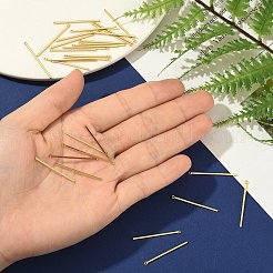 シーグレース真鍮ペンダント  バー  カドミウムフリー＆ニッケルフリー＆鉛フリー  長持ちメッキ  18KGP本金メッキ  30x2x1mm  穴：0.9mm&nbsp;XGR0129G-143G