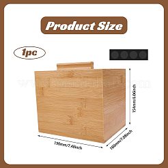 Bamboo Tissue Box with Storage Drawer&nbsp;CON-WH0089-326