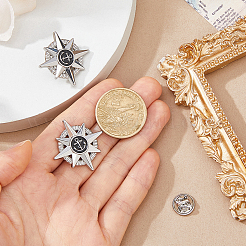 4Pcs Star with Anchor Alloy Enamel Lapel Pin Backs for Backpack Clothes&nbsp;JEWB-FH0002-71P
