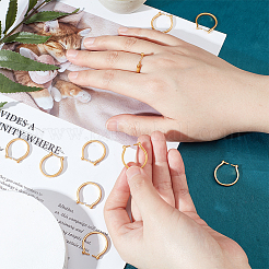 10Pcs Adjustable Brass Finger Rings Components&nbsp;KK-AR0002-62