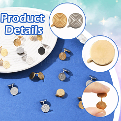 16Pcs 2 Colors 304 Stainless Steel Vortex Cuff Earrings&nbsp;EJEW-SC0001-87