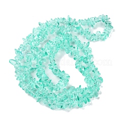 Spray Painted Transparent Glass Beads Strands&nbsp;X-GLAA-P060-01A-08