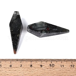 天然アフリカンブラッドストーンペンダント  矢じりチャーム  42~44x12~13.5x12~13.5mm  穴：1.2~1.6mm&nbsp;G-N362-22A