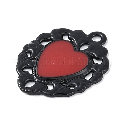 Rack Plating Alloy Enamel Pendants&nbsp;PALLOY-F018-23EB-01