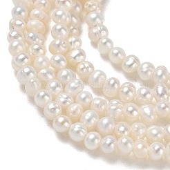 天然養殖淡水パールビーズ連売り  グレード2a++  ポテト  ベージュ  2~3mm  穴：0.1mm  約137~138個/連  14.96''（38センチメートル）&nbsp;PA-CBAC463-36