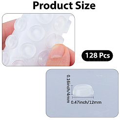 128Pcs Round Silicone Anti-Collision Bumper Guard Protector Stickers&nbsp;FIND-DJ0002-02