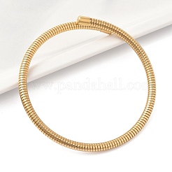304 Stainless Steel Spring Bangles for Women&nbsp;BJEW-Z086-01G-01