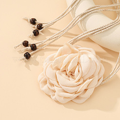 3D Flower Cloth Cotton Cord Wrap Waist Belly Belts for Women&nbsp;FS-WGB230E-01