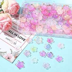 200Pcs 10 Styles Mixed Styles Acrylic Bead Caps&nbsp;OACR-FS0002-51B