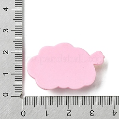 ピンクをテーマにした不透明樹脂デコデンカボション  バレンタインデー  雲  21x34.5x7mm&nbsp;RESI-C045-06B