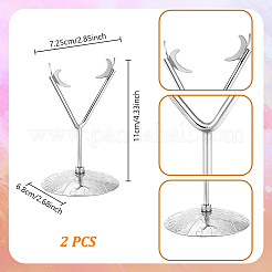 Iron Moon Mineral Rock Display Stands&nbsp;ODIS-WH0030-240P