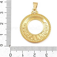 304ステンレスペンダント  中空  ゴールドカラー  リング  31.5x26.5x3mm  穴：6x3mm&nbsp;STAS-K315-04D-G