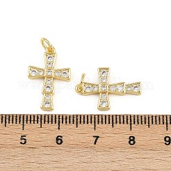 Brass Micro Pave Cubic Zirconia Pendants&nbsp;KK-A269-43G