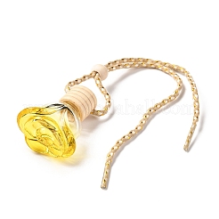 Rose-shaped Refillable Empty Perfume Bottles Pendant&nbsp;HJEW-D001-09A