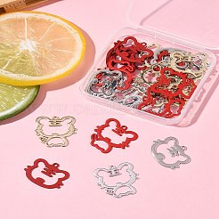 30Pcs 5 Style Spray Painted Alloy Pendants&nbsp;ENAM-FS0002-93