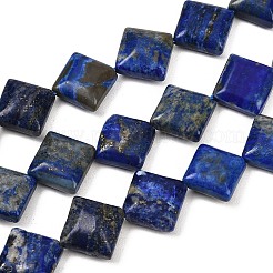 天然石ラピスラズリビーズ連売り  菱形  16~17x16.5~17.5x6~8mm  穴：1~1.2mm  約24個/連  14.88''~15.51''（37.8~39.4センチメートル）&nbsp;G-Z147-D01-01