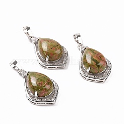 Natural & Synthetic Mixed Gemstone Pendants&nbsp;G-H283-04P