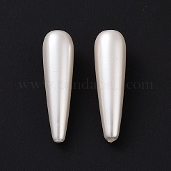 シェルパール片穴ビーズ  ティアドロップ  ホワイト  30~31x8mm  穴：0.5~1mm&nbsp;BSHE-G011-03C