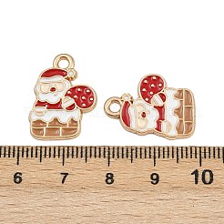 Christmas Themes Alloy Enamel Pendants&nbsp;ENAM-Z023-01G-07