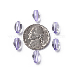 透明なアクリルビーズ  オーバル  ライラック  9.5x6mm  穴：1.5mm  約2000個/500g&nbsp;MACR-S373-134-T06