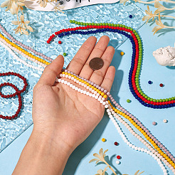 9 Strand 9 Colors Opaque Glass Beads Strands&nbsp;GLAA-TA0002-08