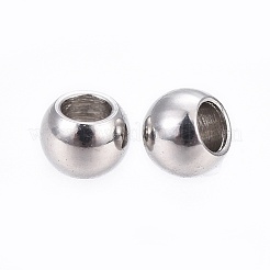 変色しにくい202ステンレススチールビーズ  ラウンド  ステンレス鋼色  3x2mm  穴：1.5mm&nbsp;STAS-I100-16P