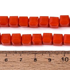 Opaque Glass Beads Strands&nbsp;GLAA-R041-8x8mm-C04