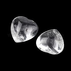 Natural Quartz Crystal Heart Palm Stones&nbsp;G-P609-A02-01