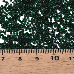 透明チェコガラスシードビーズ15/0個  ラウンド  ダークスレートグレー  1.5x1mm  穴：0.5mm  約500 G /袋&nbsp;SEED-N004-004-31