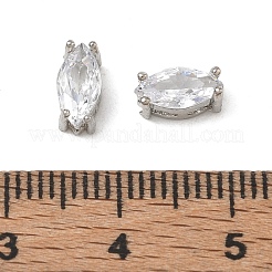 Brass Pave Clear Cubic Zirconia Beads&nbsp;CU-CBABB5B-05B-P