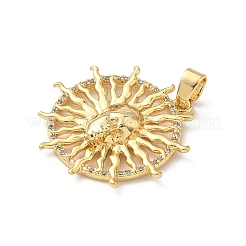 Brass Micro Pave Cubic Zirconia Pendants&nbsp;LS-KK-F905-18G-02