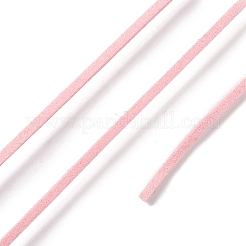 45m フェイクスエードコード  フェイクレース  ピンク  2~2.5x1.5~2mm  約50ヤード（45m）/ロール&nbsp;LW-M003-03