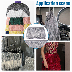 Polyester Tinsel Tassel Trimming&nbsp;DIY-WH0591-008A