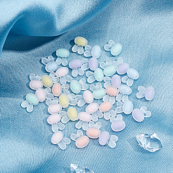 120Pcs 6 Colors Transparent Acrylic Rabbit Head Beads and 1 Roll Elastic Crystal Thread&nbsp;DIY-SC0016-22