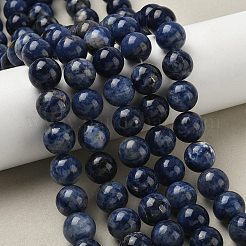 ラウンド天然のソーダライトビーズ連売り  14mm  穴：1.2mm  約28個/連  15.35''（39センチメートル）&nbsp;G-F222-39-14mm